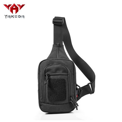 Çin Durable Black Nylon Tactical Sling Bag , Cross Body Gun Backpack Tedarikçi